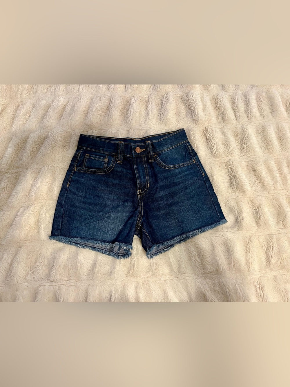 Old Navy Dark Blue Denim Cutoff Jean Shorts Girls Size 10